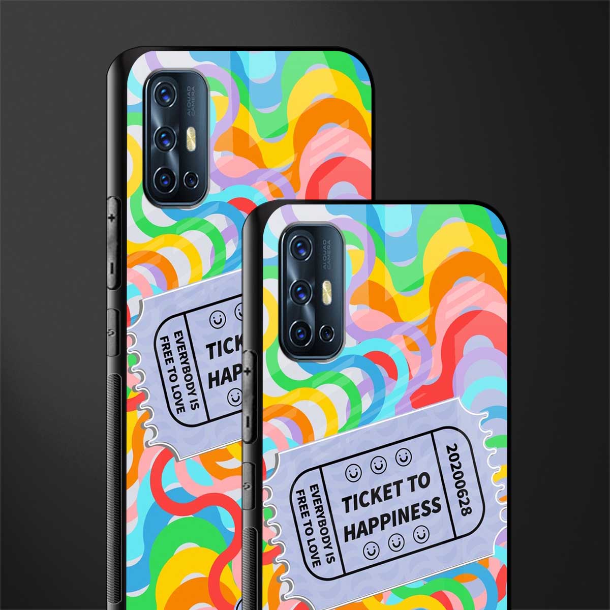 ticket to happiness glass case for vivo v17 image-2