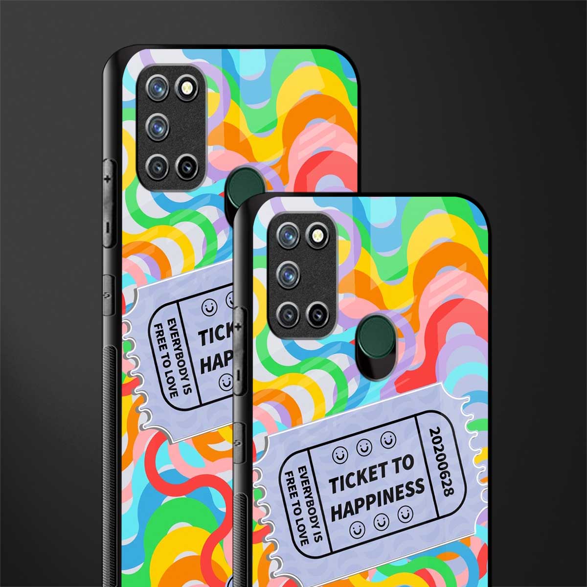 ticket to happiness glass case for realme 7i image-2