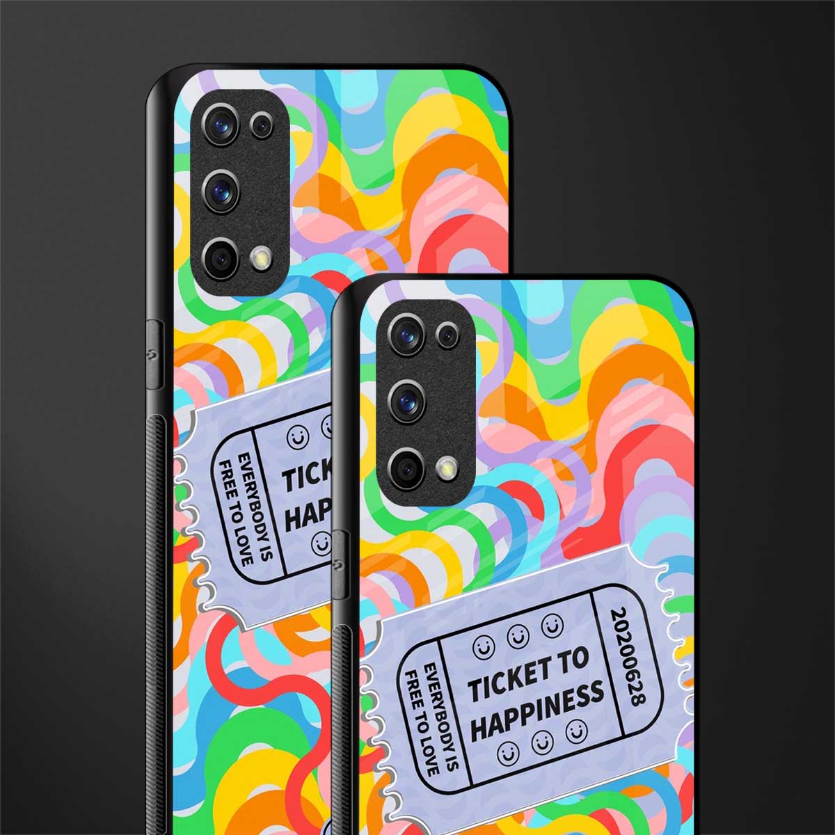 ticket to happiness glass case for realme x7 pro image-2