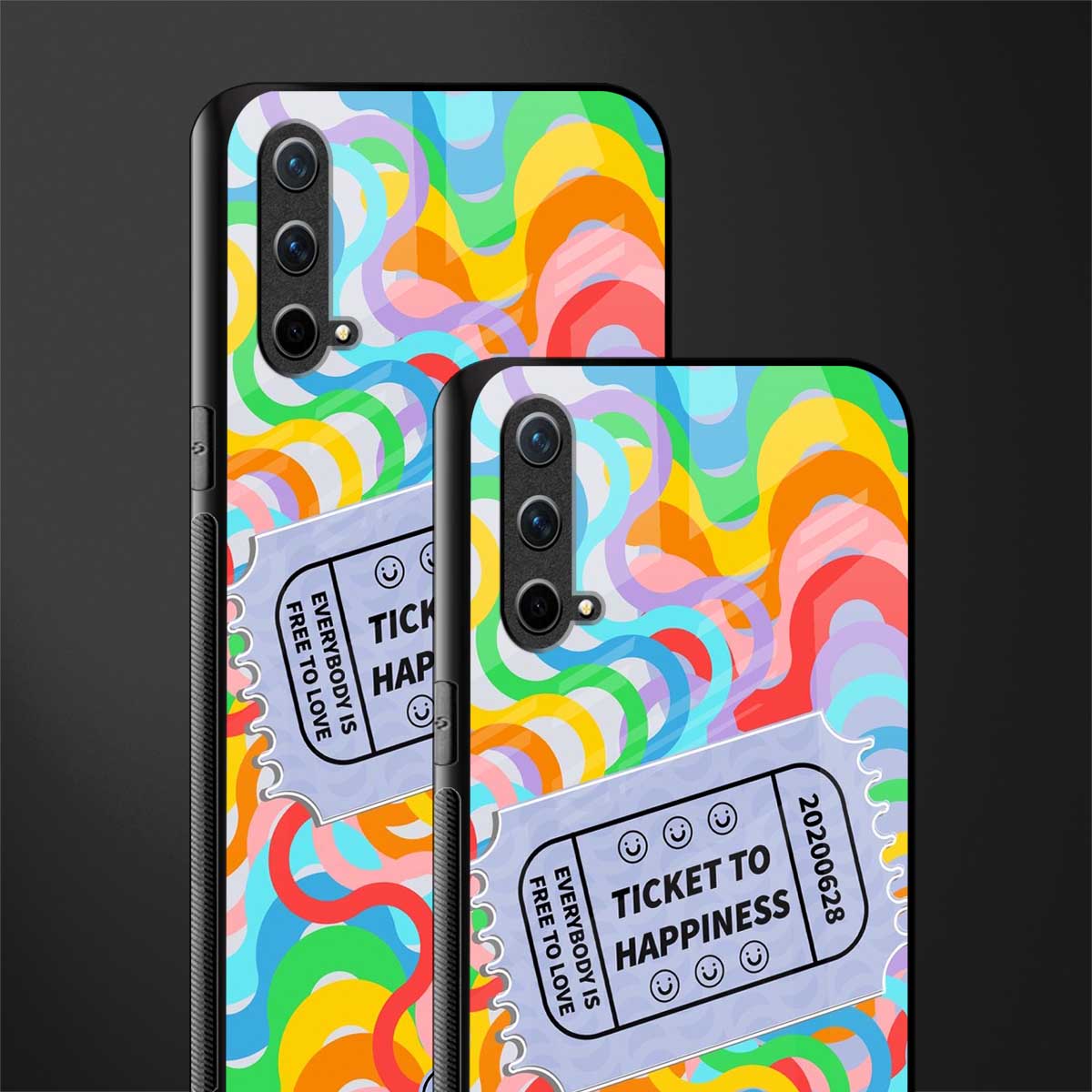 ticket to happiness glass case for oneplus nord ce 5g image-2