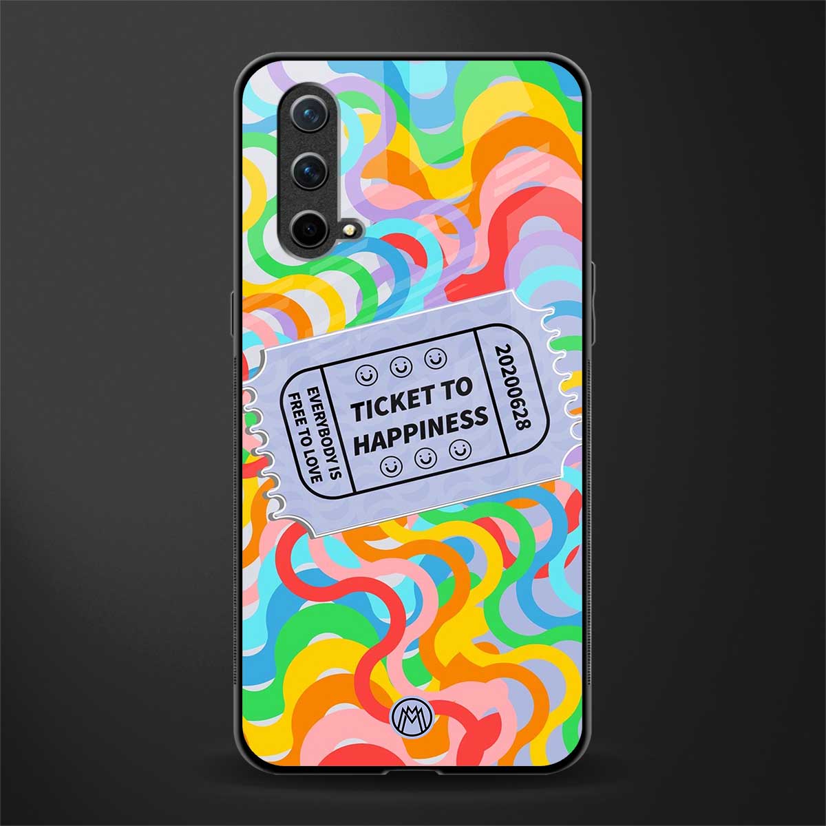 ticket to happiness glass case for oneplus nord ce 5g image