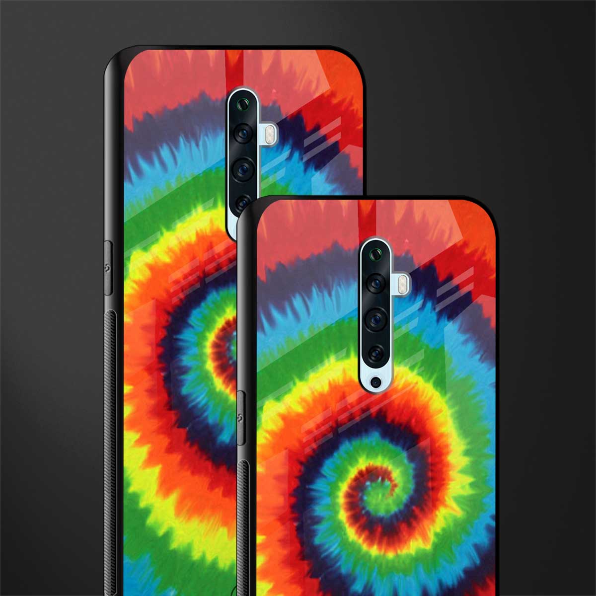 tie and dye glass case for oppo reno 2f image-2