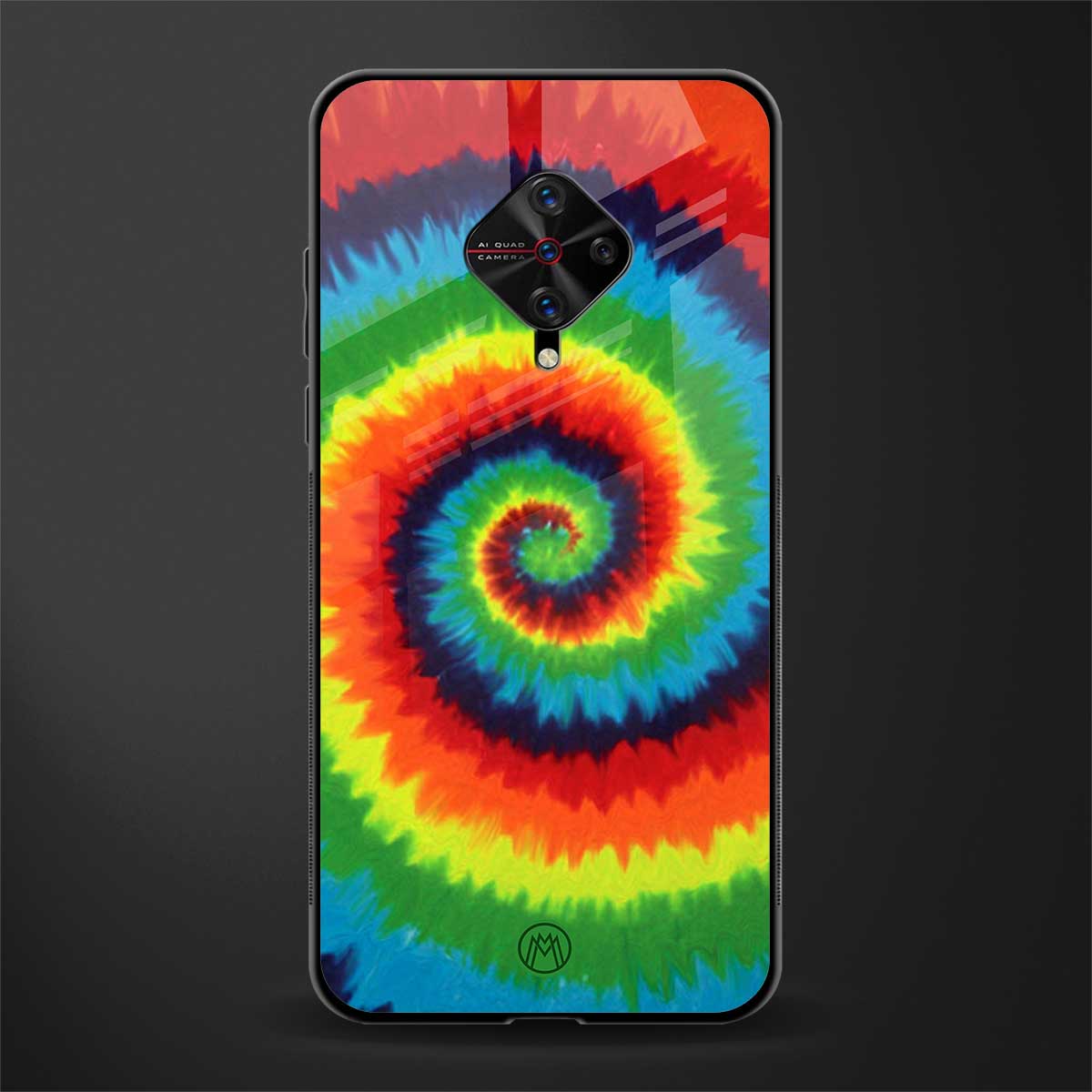 tie and dye glass case for vivo s1 pro image