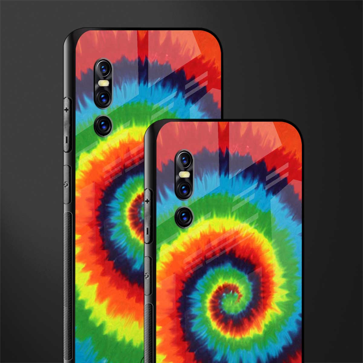 tie and dye glass case for vivo v15 pro image-2