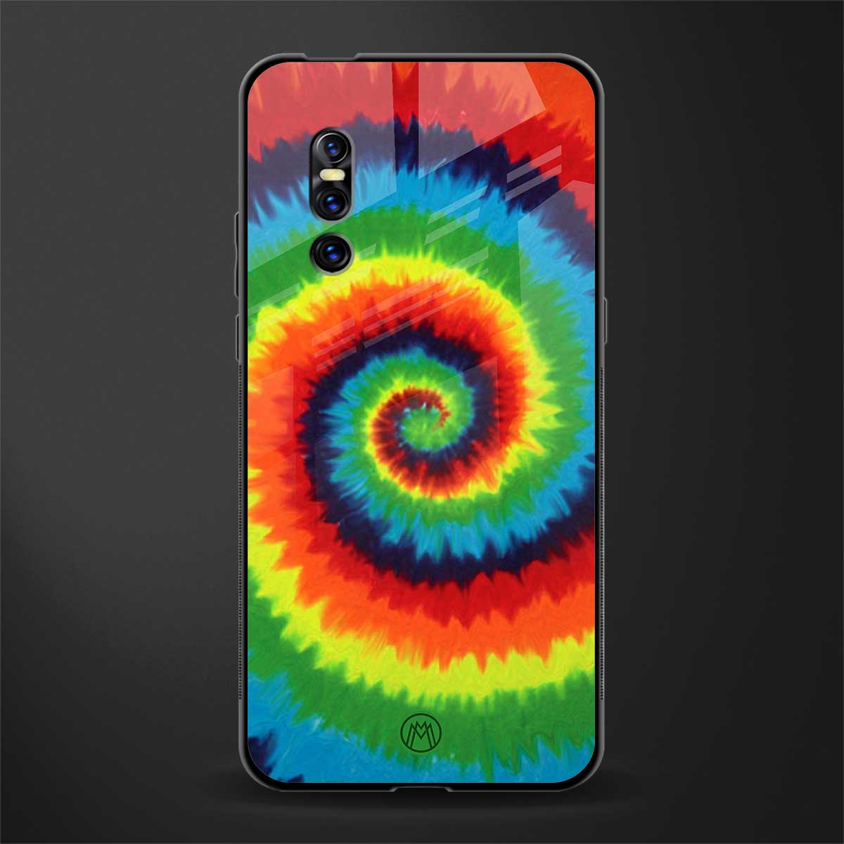 tie and dye glass case for vivo v15 pro image