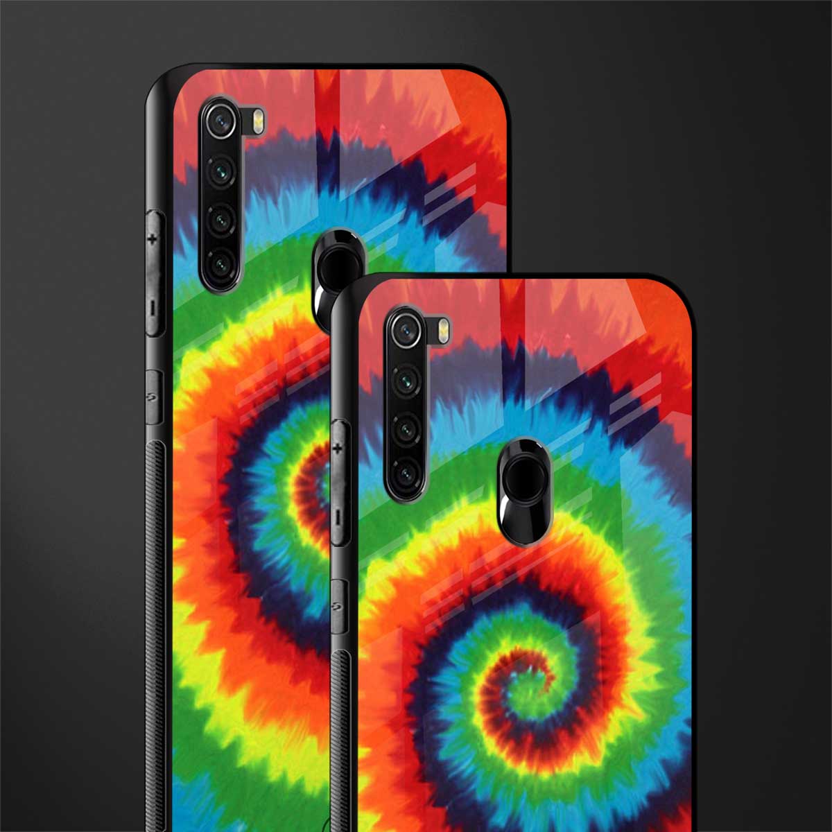 tie and dye glass case for redmi note 8 image-2
