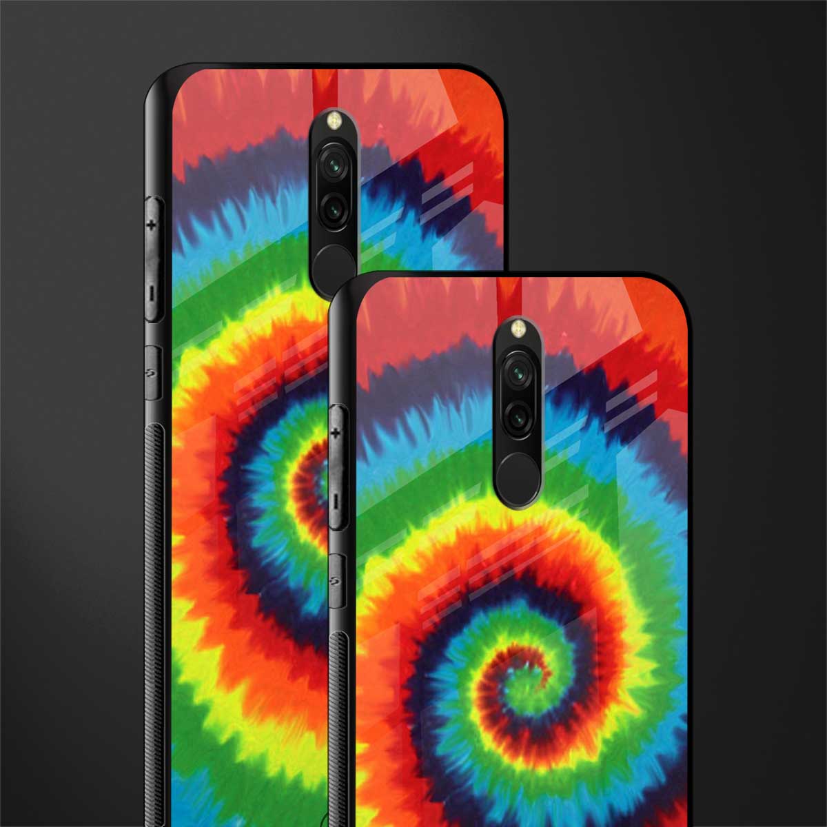 tie and dye glass case for redmi 8 image-2