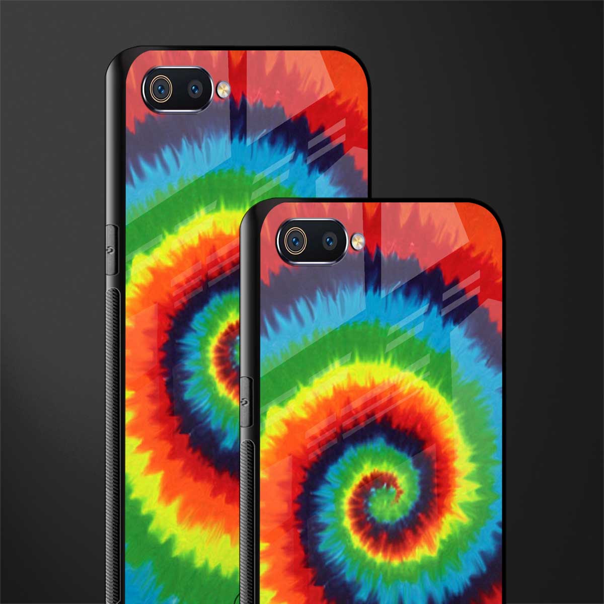 tie and dye glass case for oppo a1k image-2