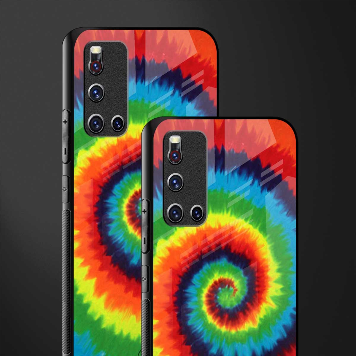 tie and dye glass case for vivo v19