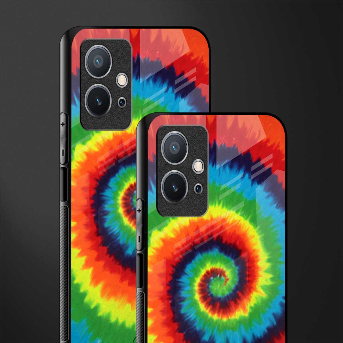 tie and dye glass case for vivo y75 5g image-2