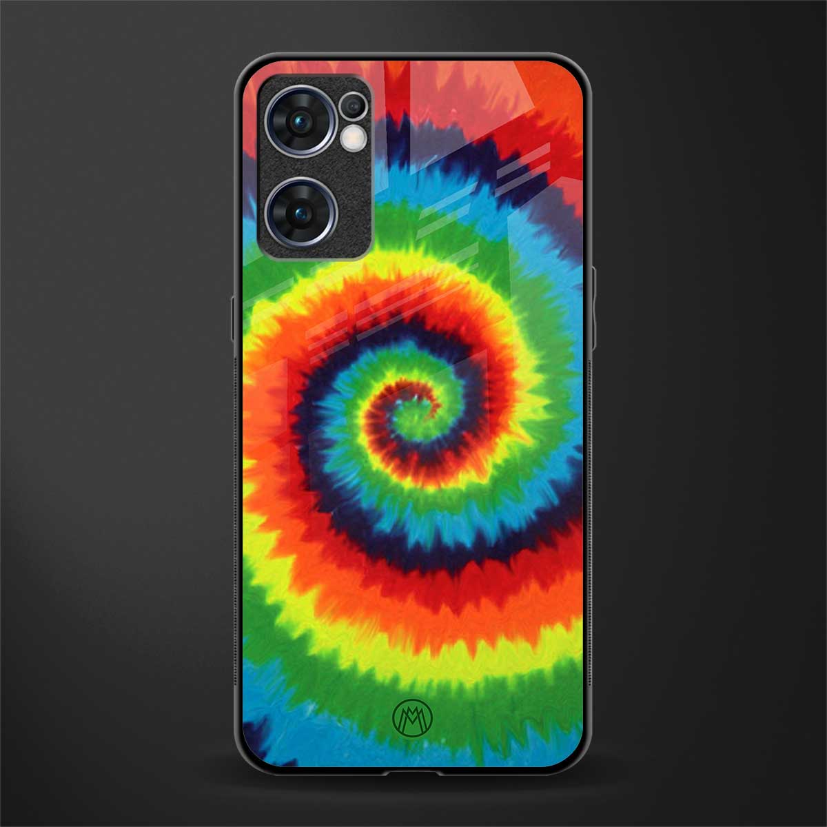 tie and dye glass case for oppo reno7 5g image