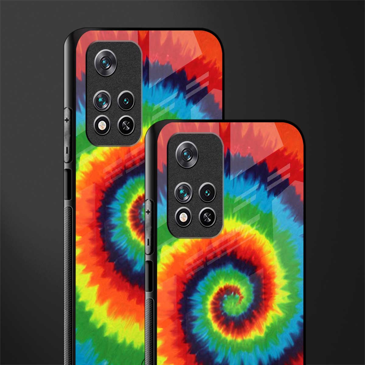 tie and dye glass case for poco m4 pro 5g image-2