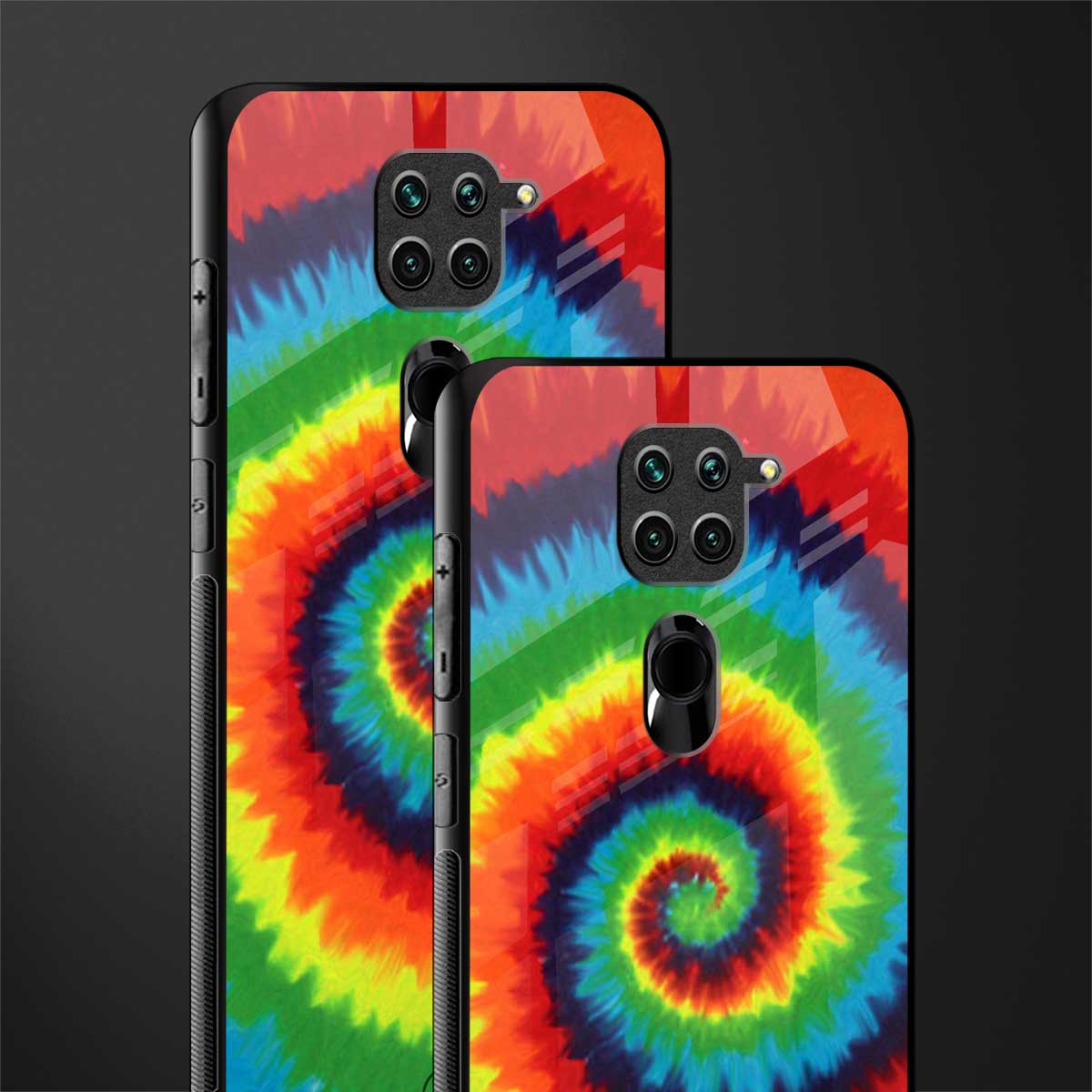 tie and dye glass case for redmi note 9 image-2
