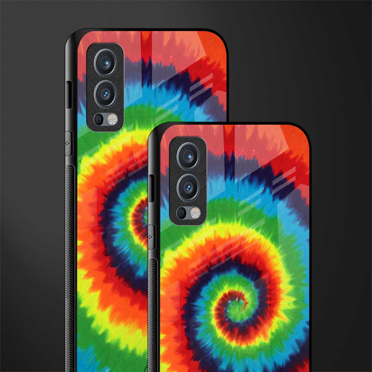 tie and dye glass case for oneplus nord 2 5g image-2
