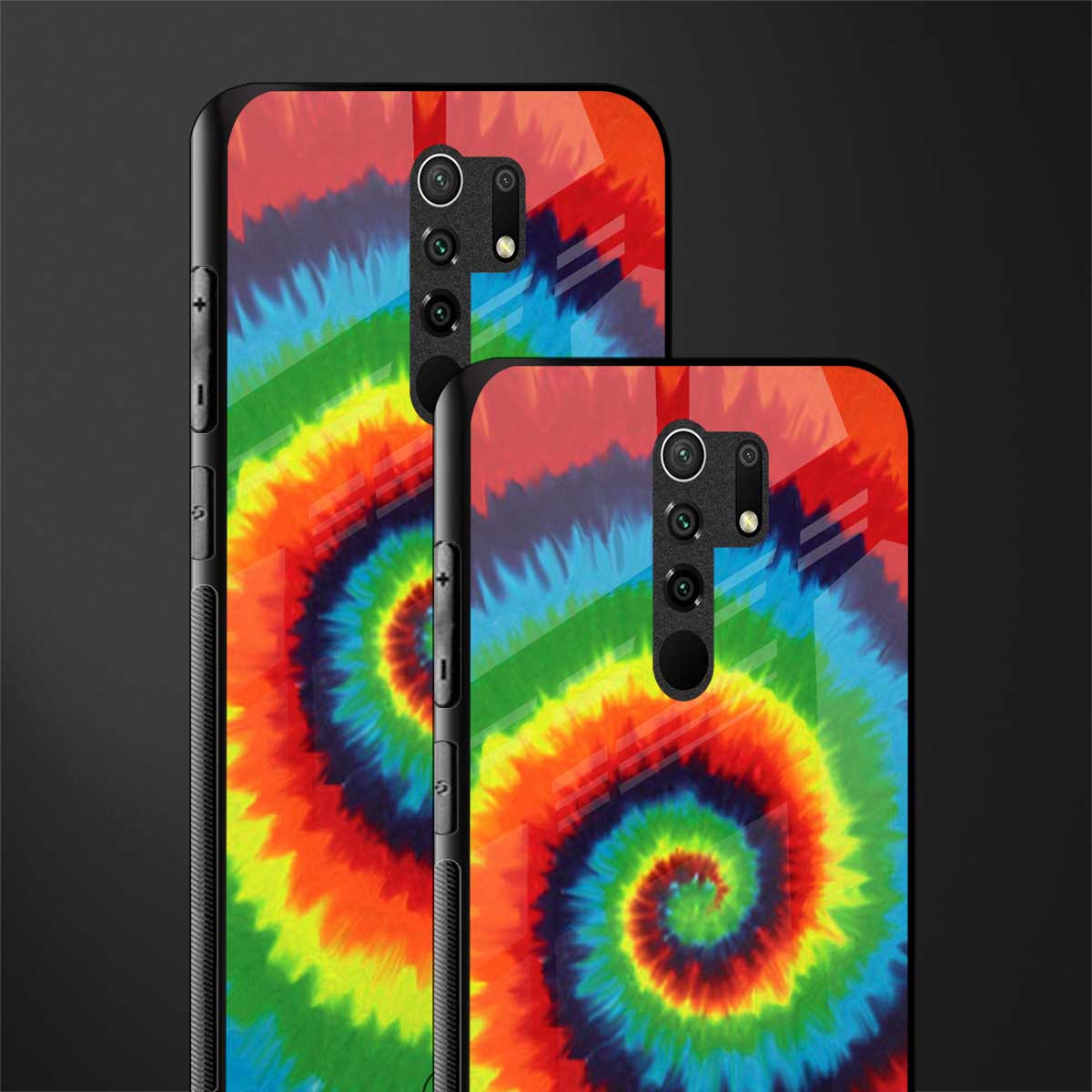 tie and dye glass case for redmi 9 prime image-2