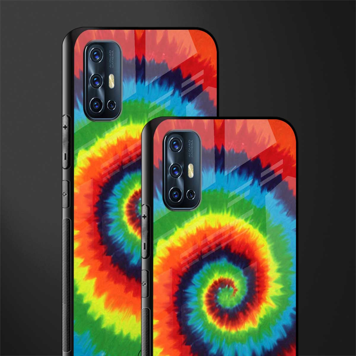 tie and dye glass case for vivo v17