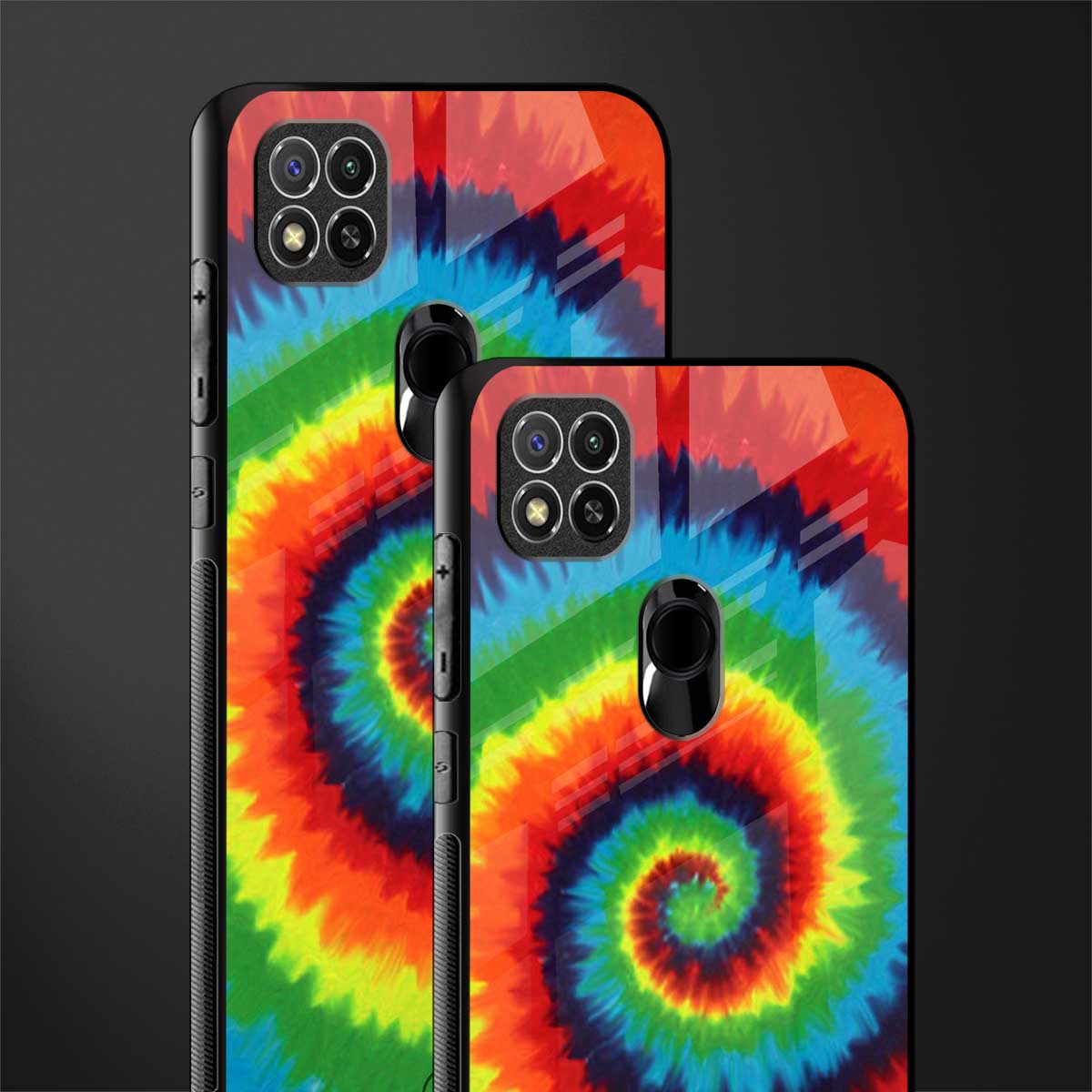 tie and dye glass case for redmi 9 image-2