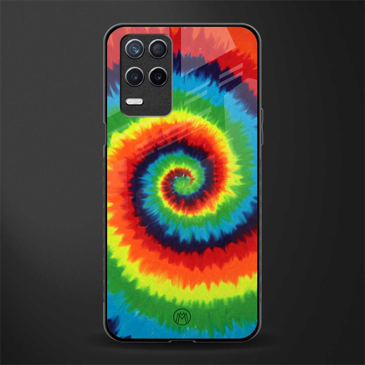 tie and dye glass case for realme narzo 30 5g image