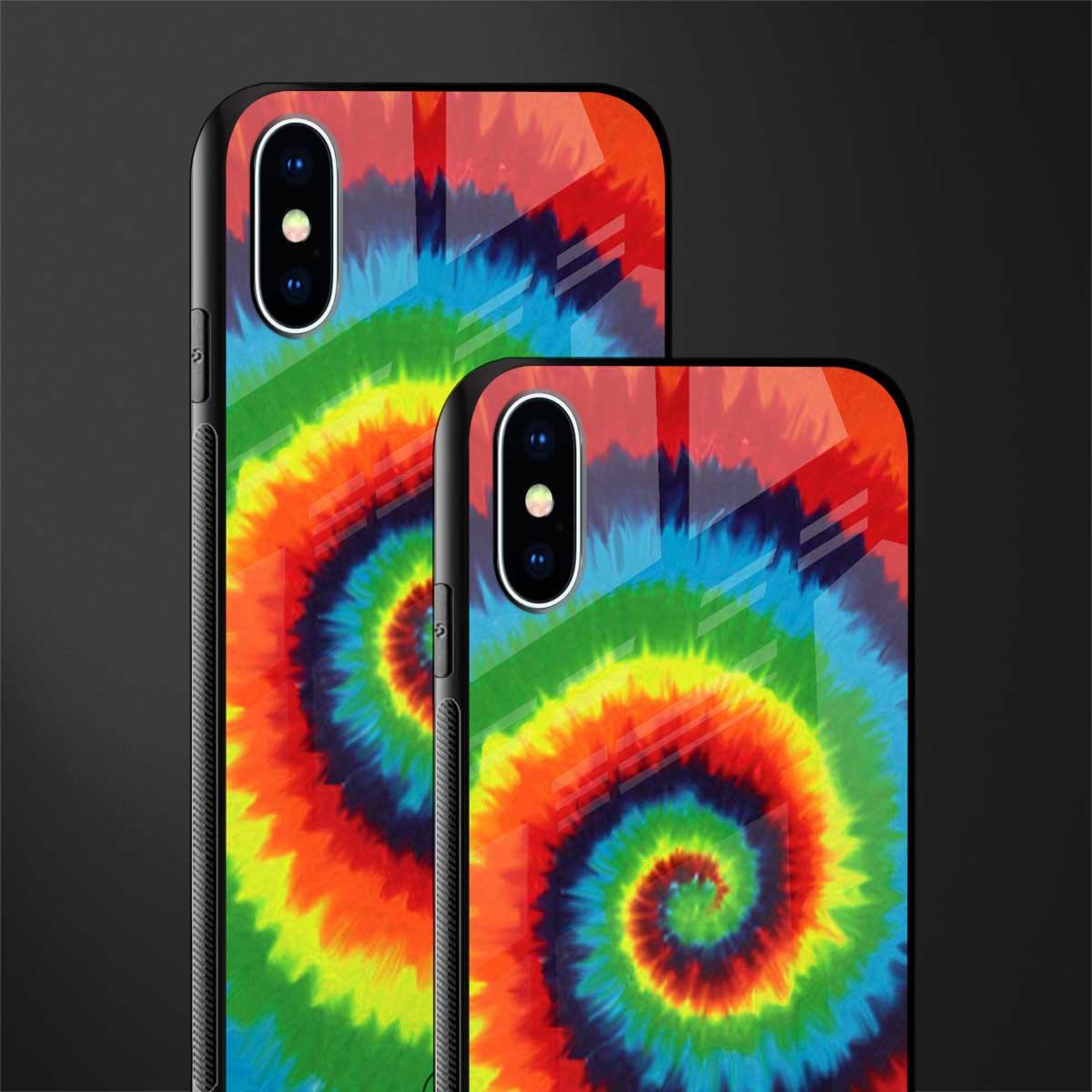 tie and dye glass case for iphone xs