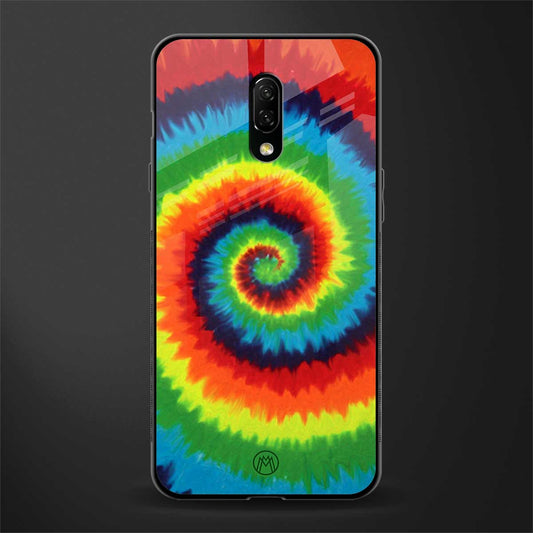 tie and dye glass case for oneplus 7