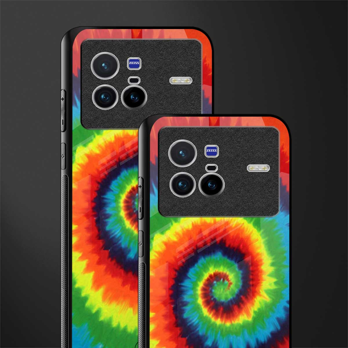 tie and dye glass case for vivo x80 image-2