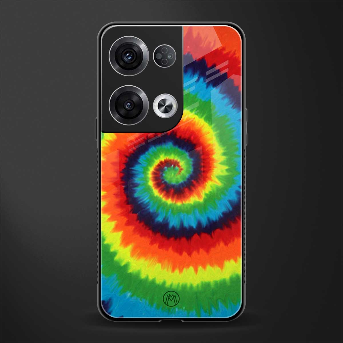 tie and dye back phone cover | glass case for oppo reno 8 pro