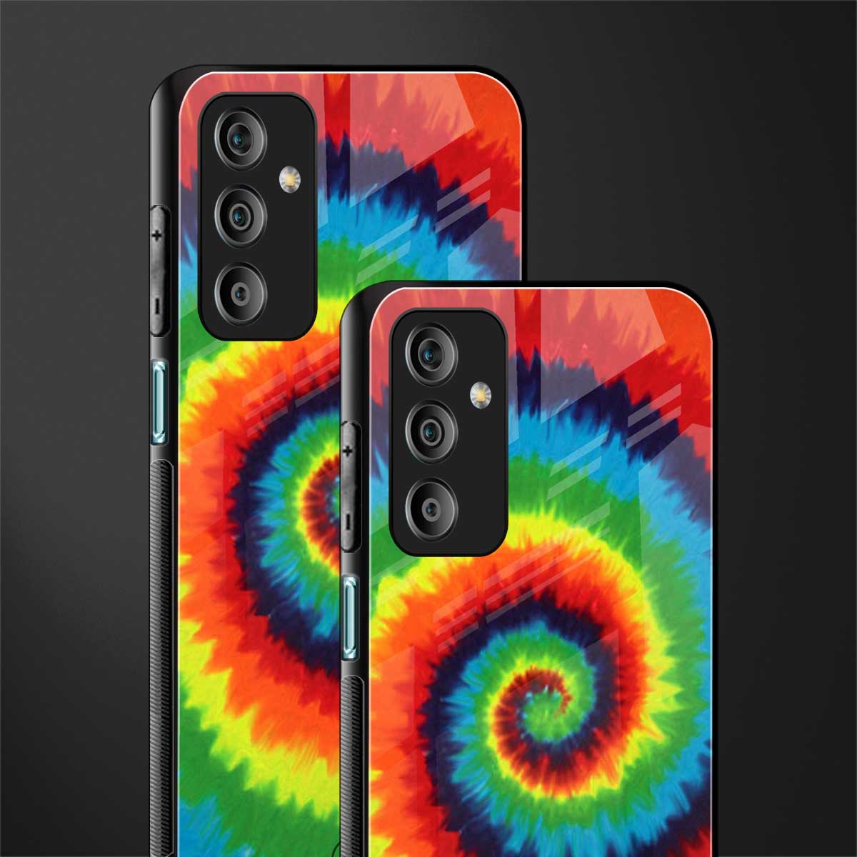 tie and dye back phone cover | glass case for samsung galaxy f23 5g