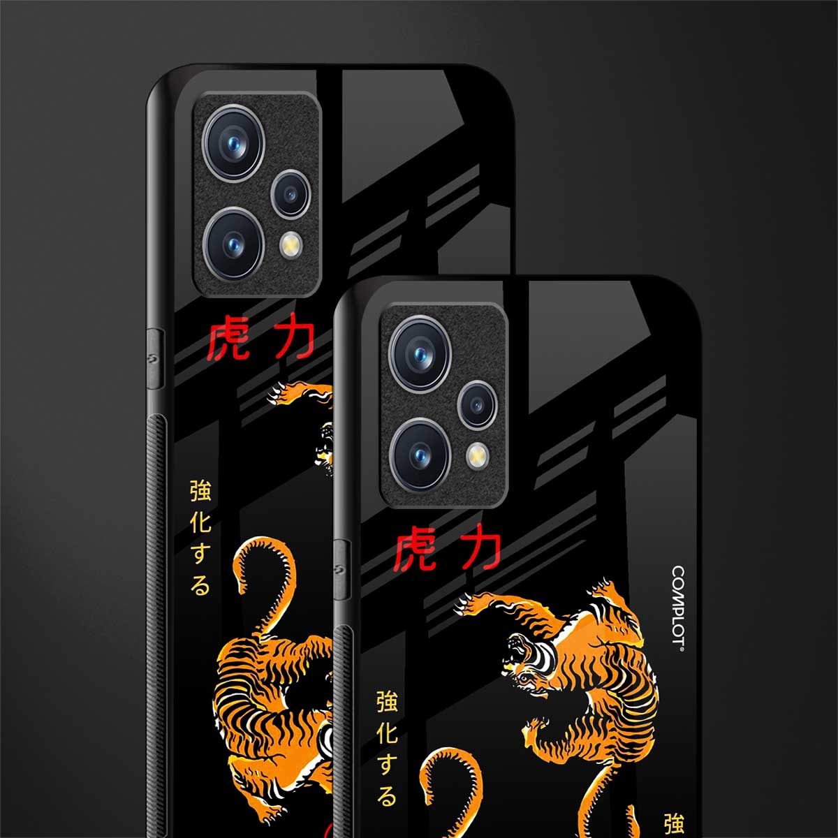 tigers black glass case for realme 9 4g image-2