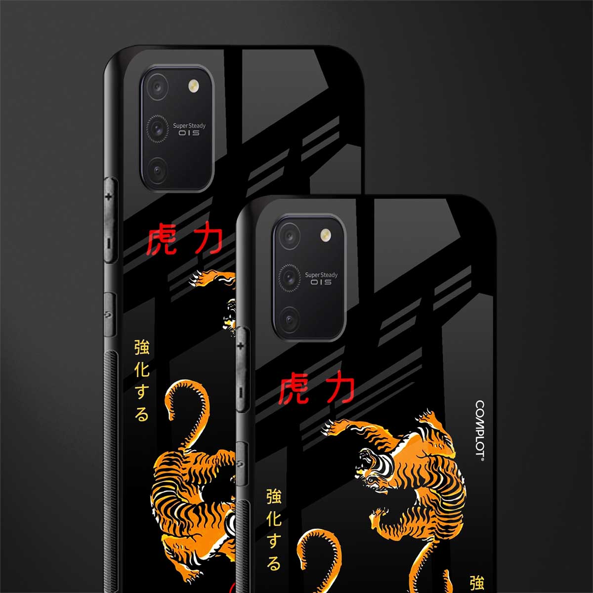 tigers black glass case for samsung galaxy a91 image-2