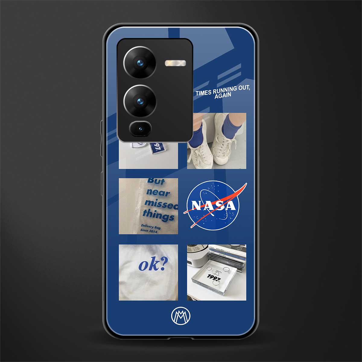 time is running out back phone cover | glass case for vivo v25 pro 5g
