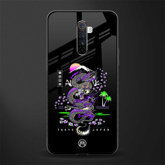 tokyo japan purple dragon black glass case for realme x2 pro image
