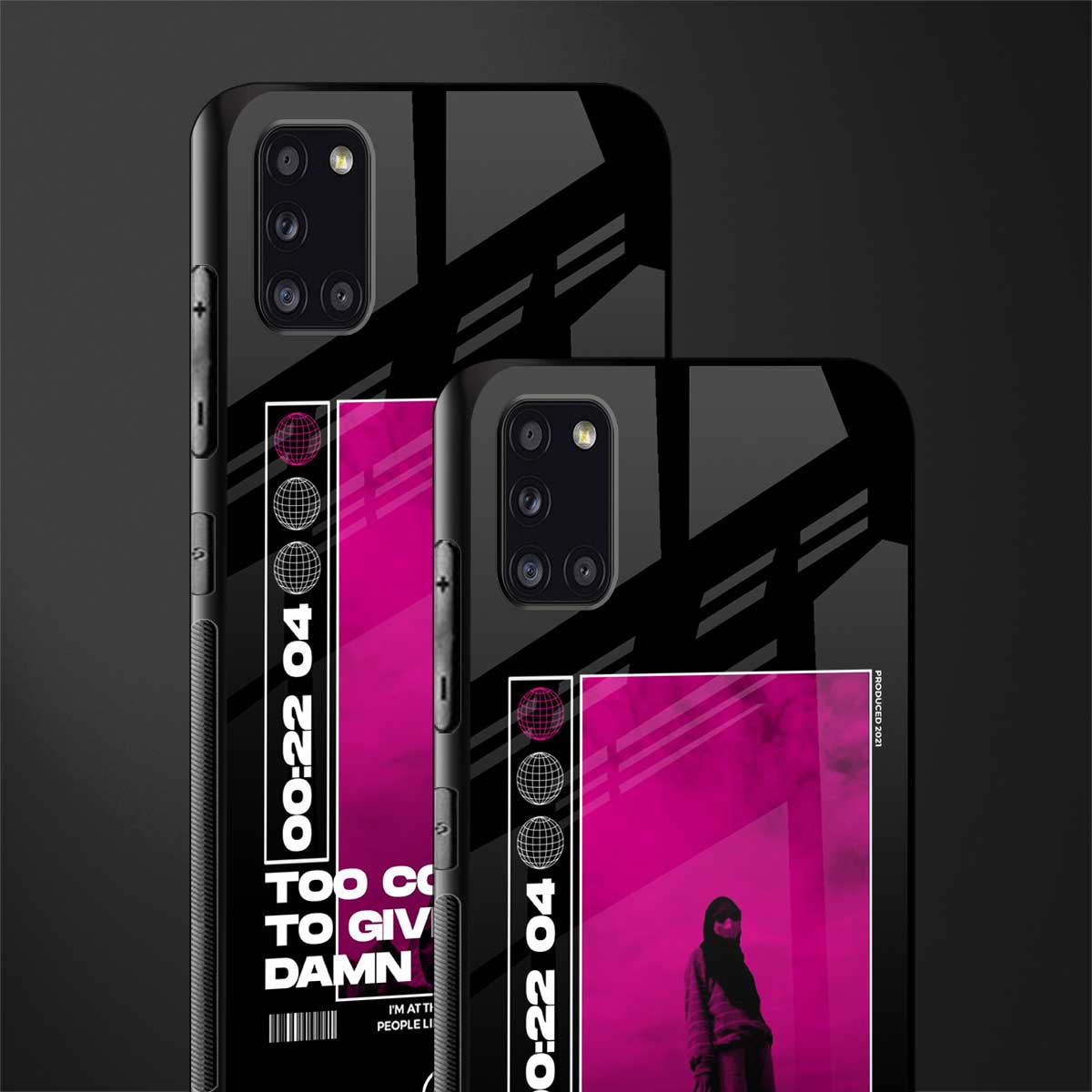 too cool to give a damn glass case for samsung galaxy a31 image-2