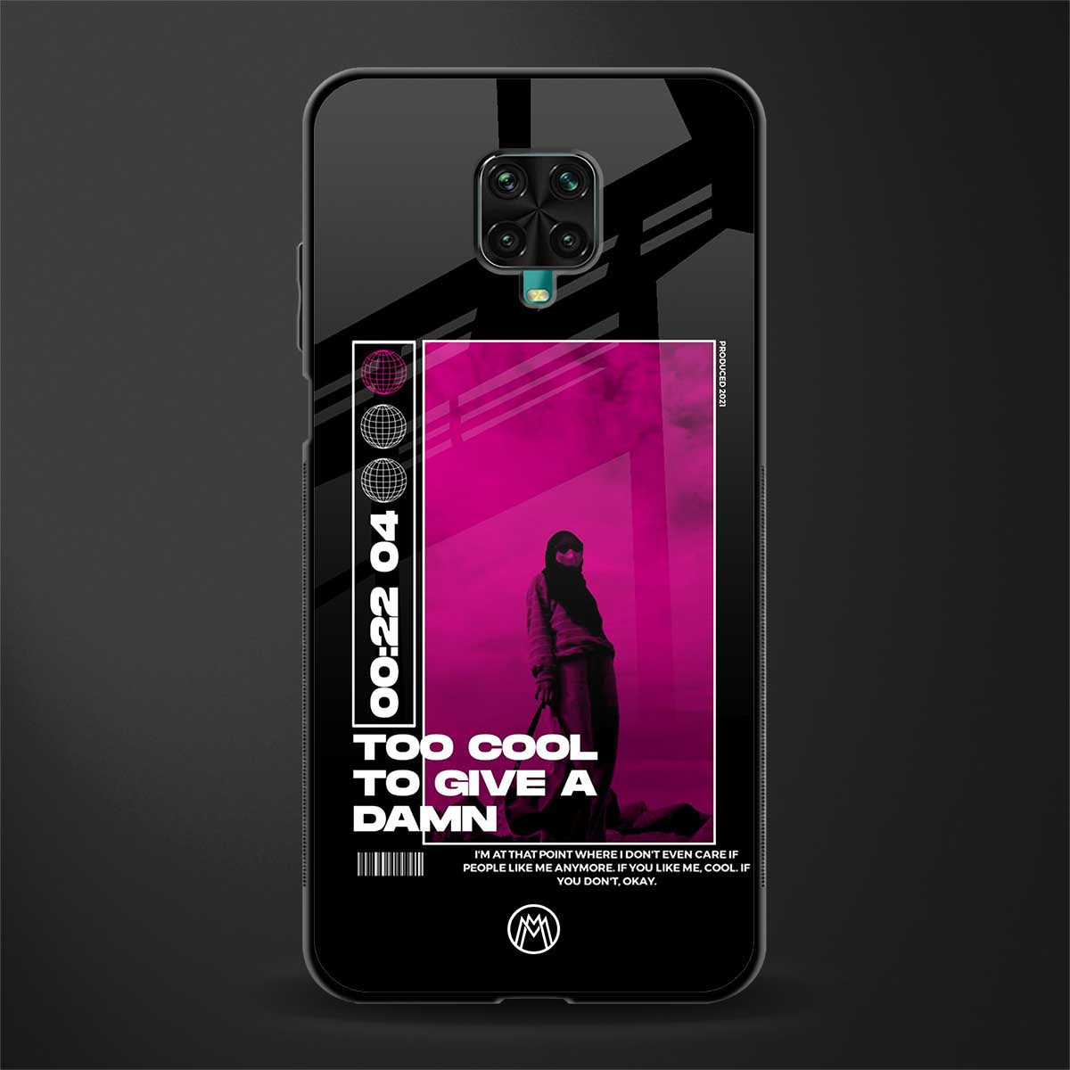too cool to give a damn glass case for poco m2 pro image