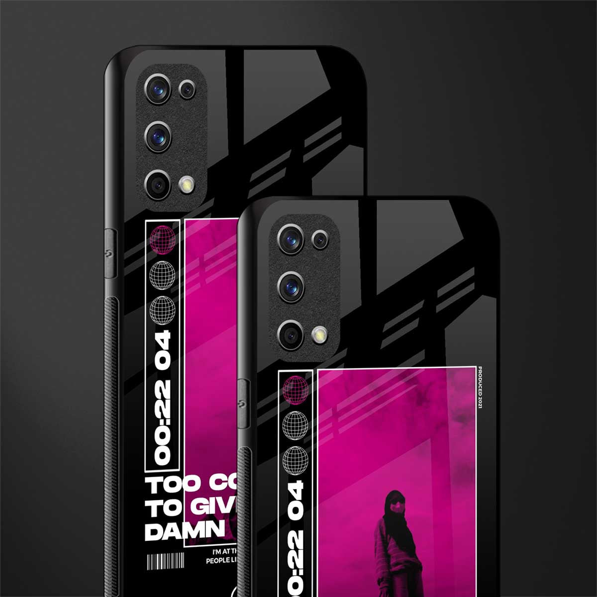 too cool to give a damn glass case for realme x7 pro image-2