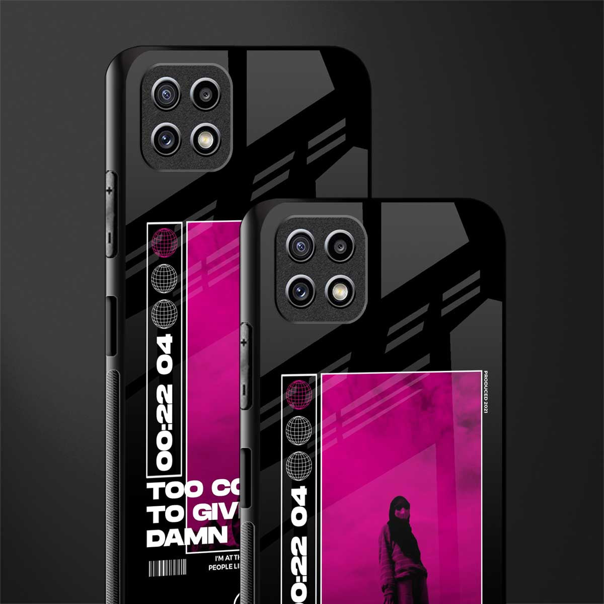 too cool to give a damn glass case for samsung galaxy a22 5g image-2