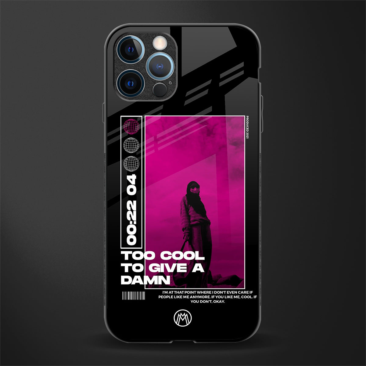 too cool to give a damn glass case for iphone 12 pro max image