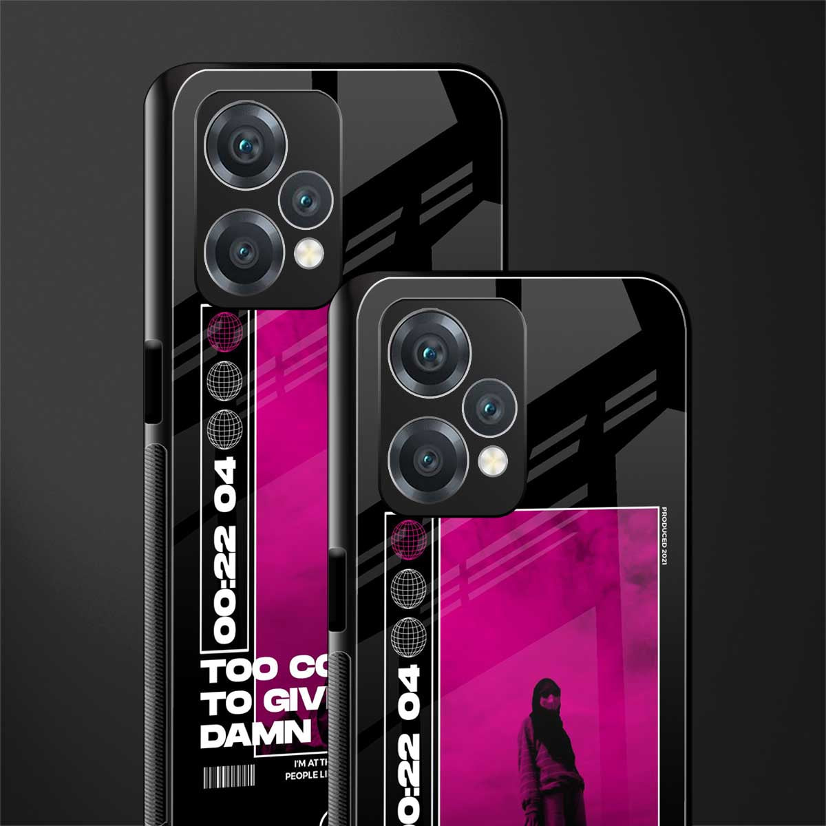 too cool to give a damn back phone cover | glass case for oneplus nord ce 2 lite 5g