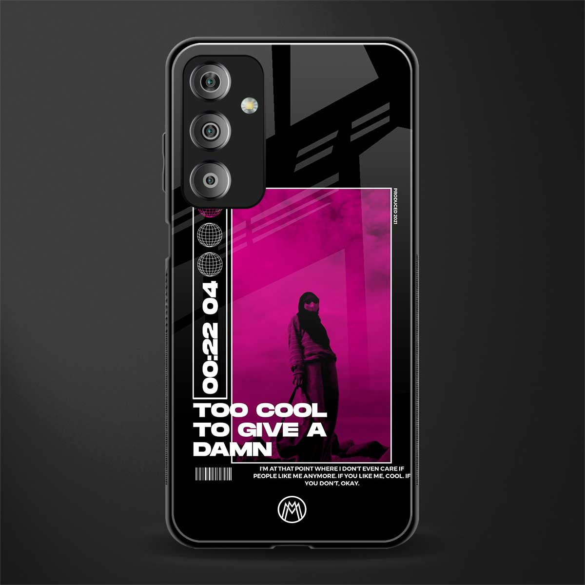 too cool to give a damn back phone cover | glass case for samsung galaxy f23 5g