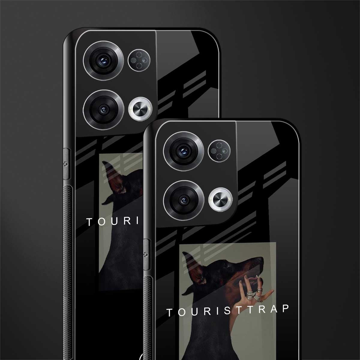 tourist trap back phone cover | glass case for oppo reno 8