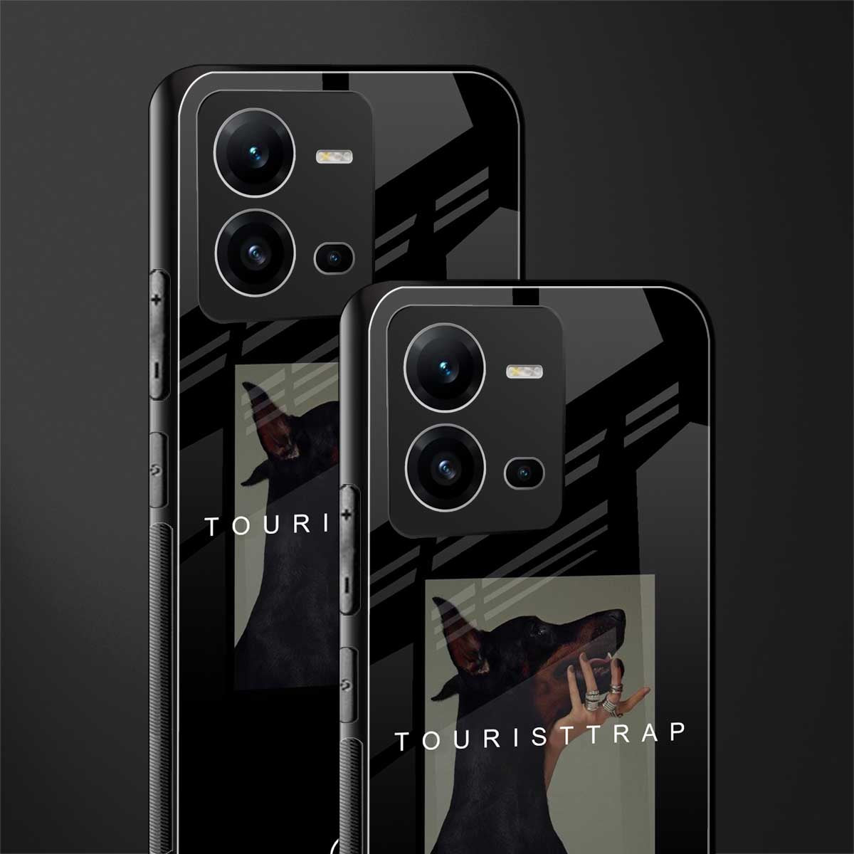 tourist trap back phone cover | glass case for vivo v25-5g