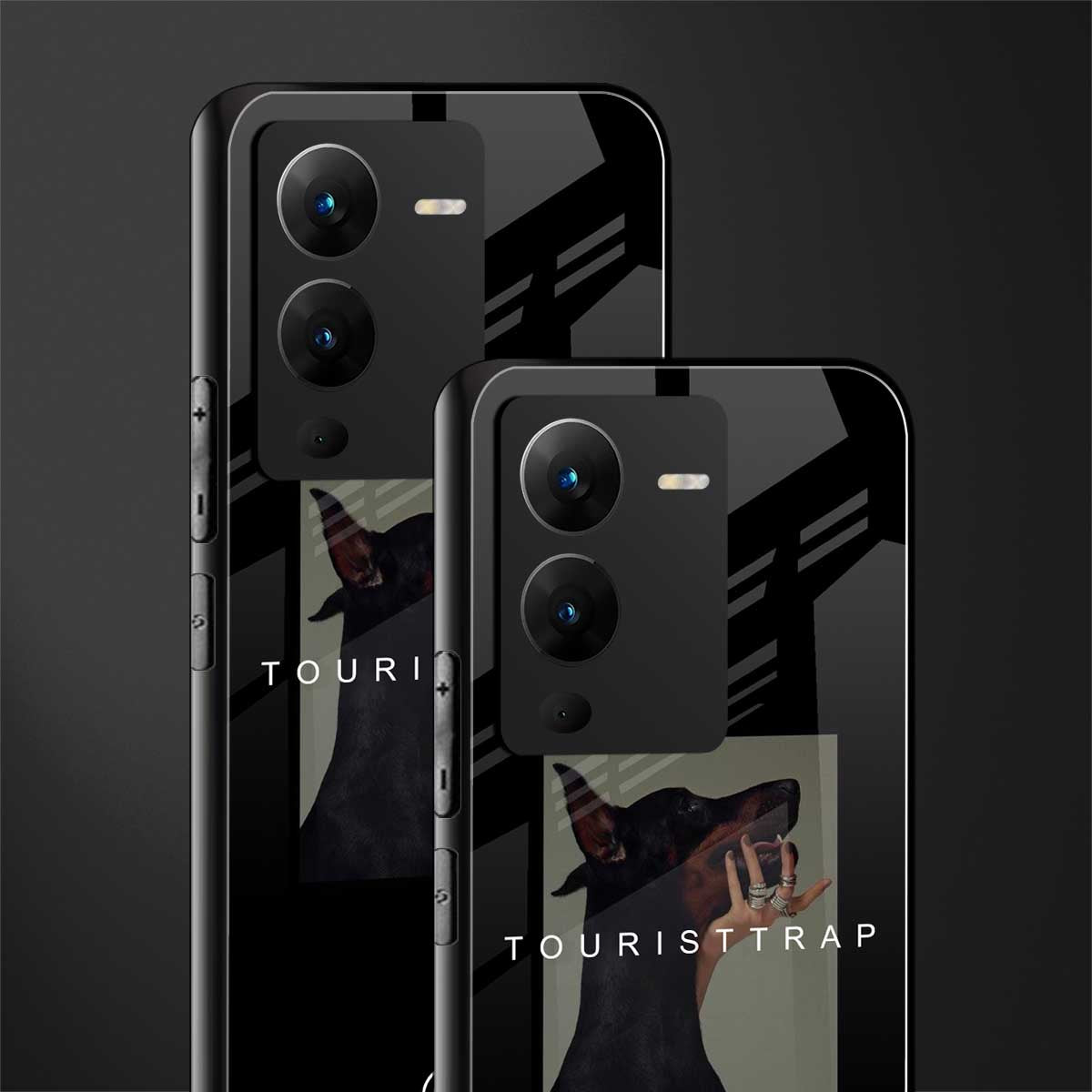 tourist trap back phone cover | glass case for vivo v25 pro 5g