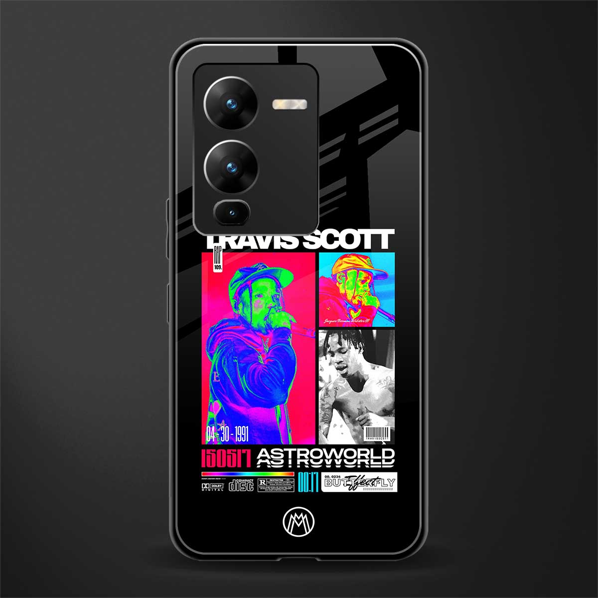 travis scott astroworld back phone cover | glass case for vivo v25 pro 5g