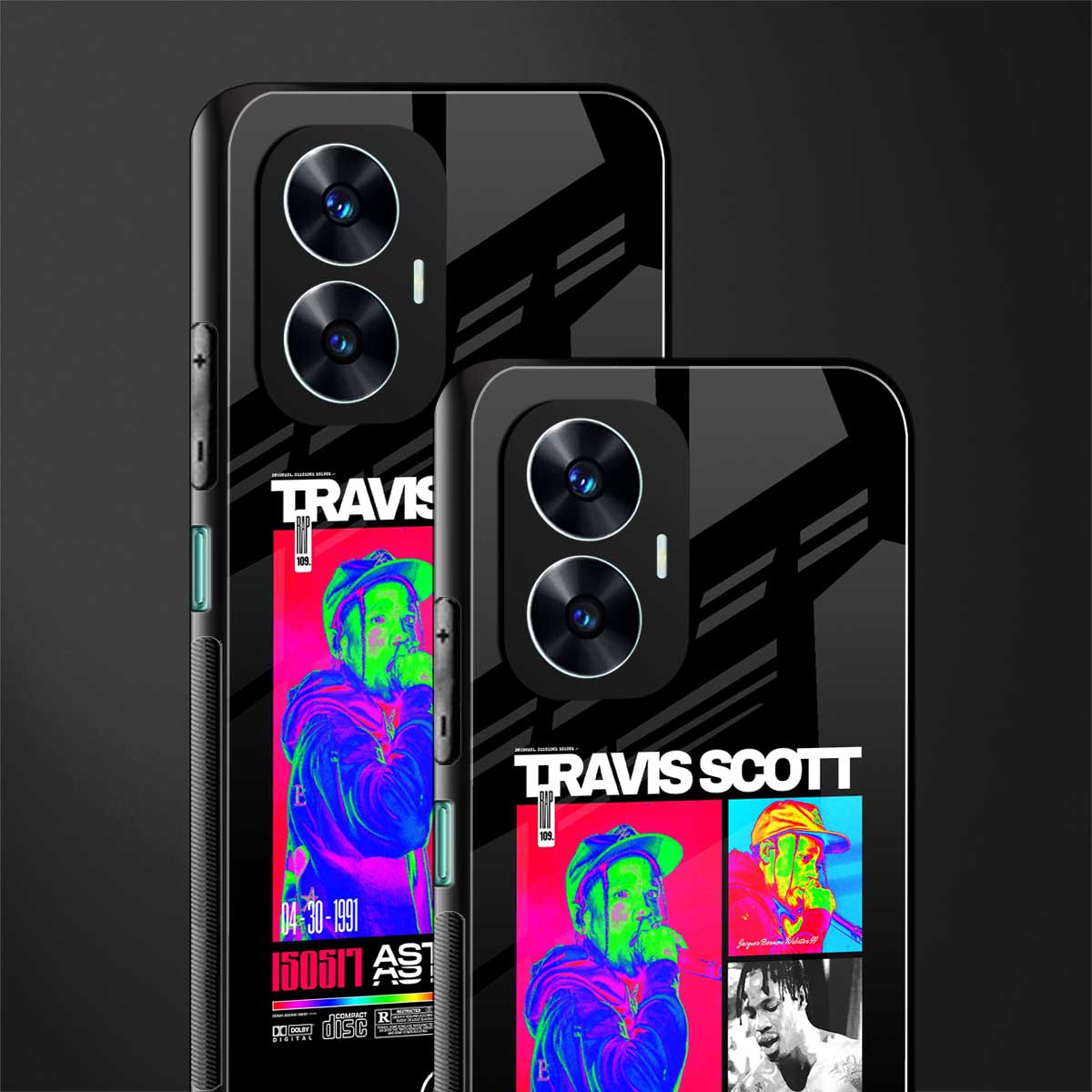 travis scott astroworld back phone cover | glass case for realme c55