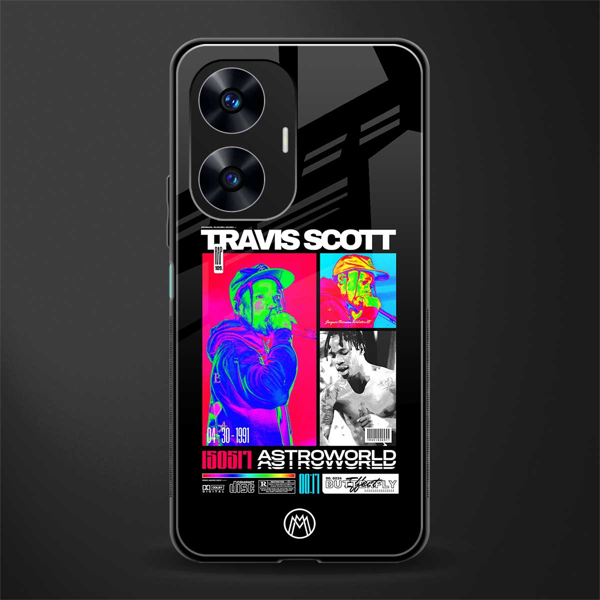 travis scott astroworld back phone cover | glass case for realme c55