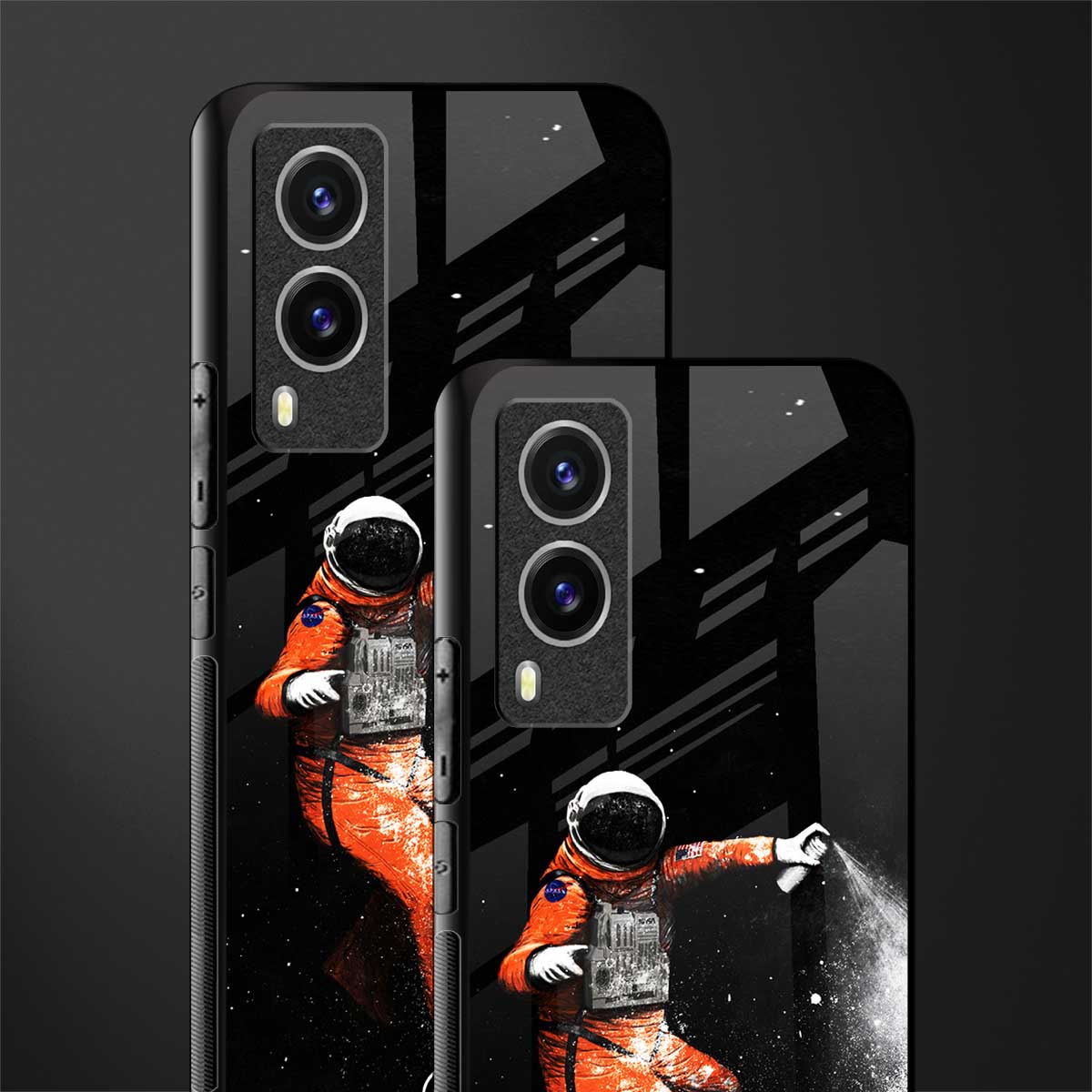 trippy astronaut glass case for vivo v21e 5g image-2