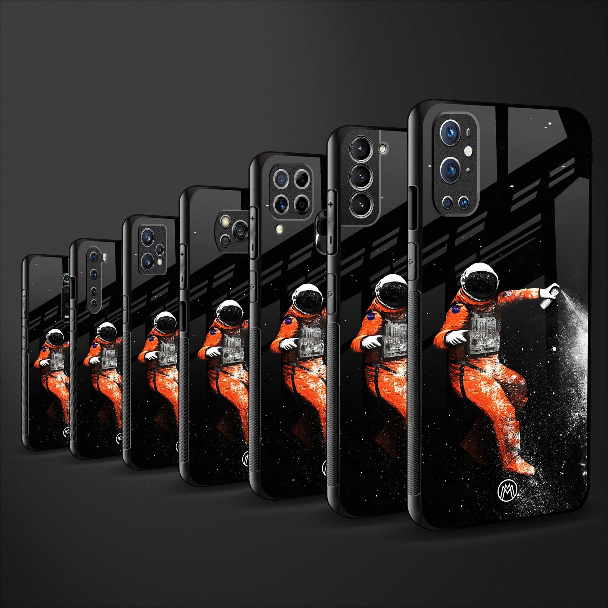 trippy astronaut glass case for iphone x image-3