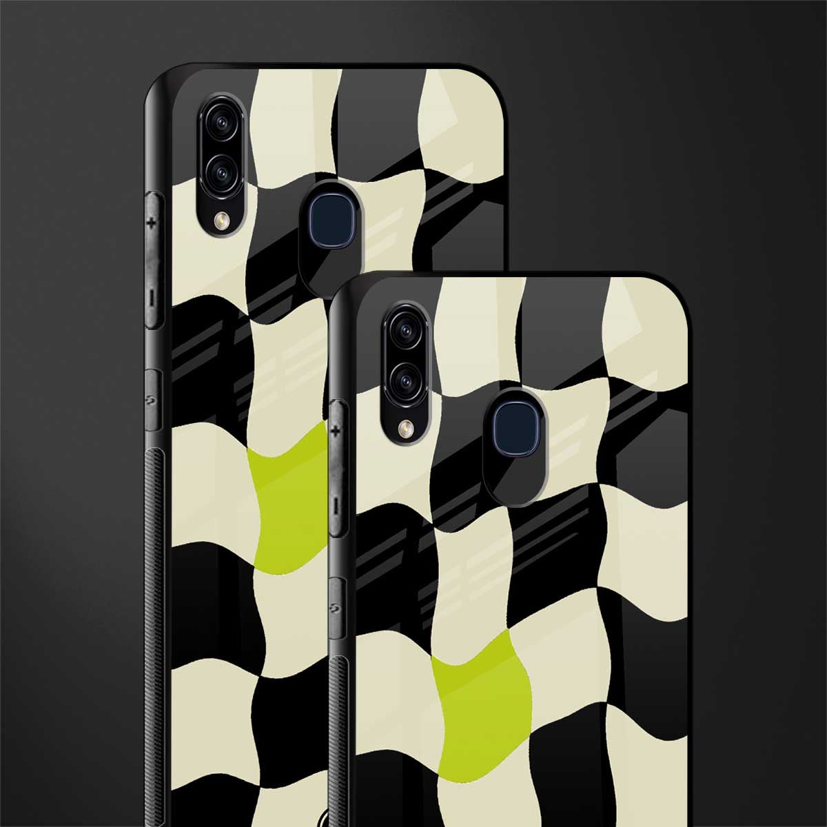 trippy pastel checks glass case for samsung galaxy a20 image-2