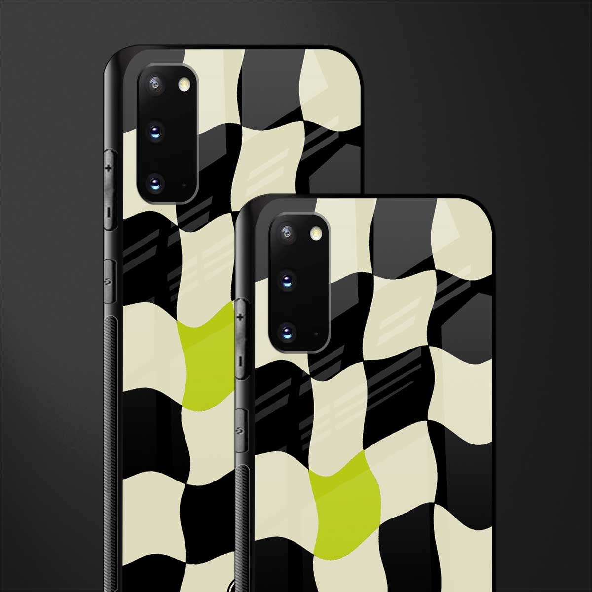 trippy pastel checks glass case for samsung galaxy s20 image-2