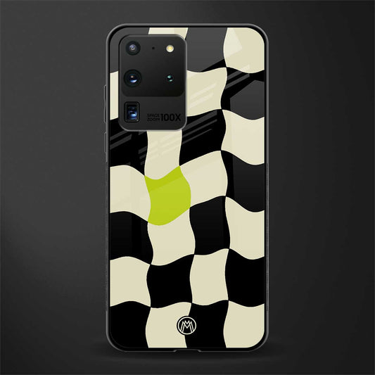 trippy pastel checks glass case for samsung galaxy s20 ultra image