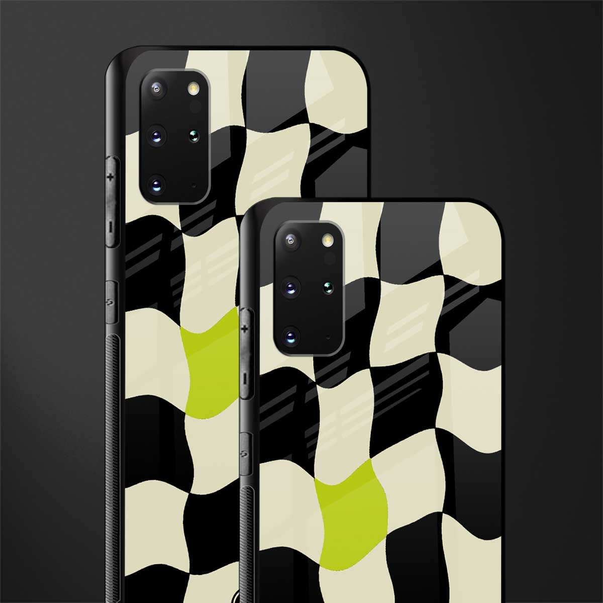 trippy pastel checks glass case for samsung galaxy s20 plus image-2